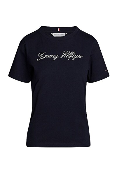 Tommy Hilfiger Γυναικείο Script T-shirt Navy Μπλε WW0WW43459-02G