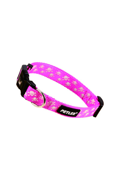 PETLER Περιλαίμιο Σκύλου Pink Skulls Medium 1.5/27-45cm