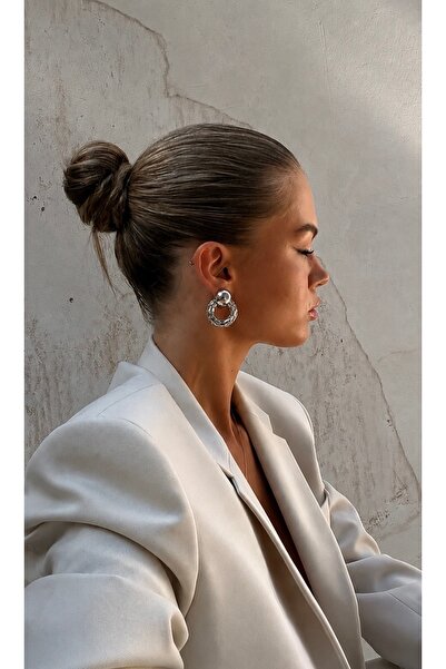 FloresDeCarnaval Silver Chain Glow Earrings – Vintage Earrings with a Shiny S...