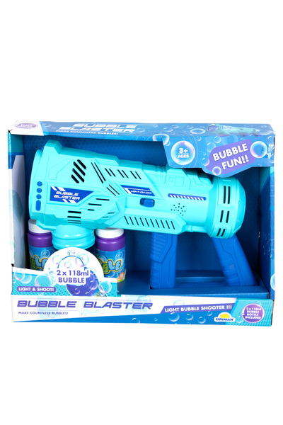 Sunman Pistol de facut baloane cu lumini si sunete, Bubble Blaster, Albastru,...