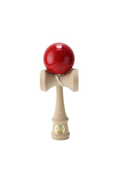 OZORA Jucarie de indemanare, din lemn, Ozora, Kendama, Rosu, 18 cm