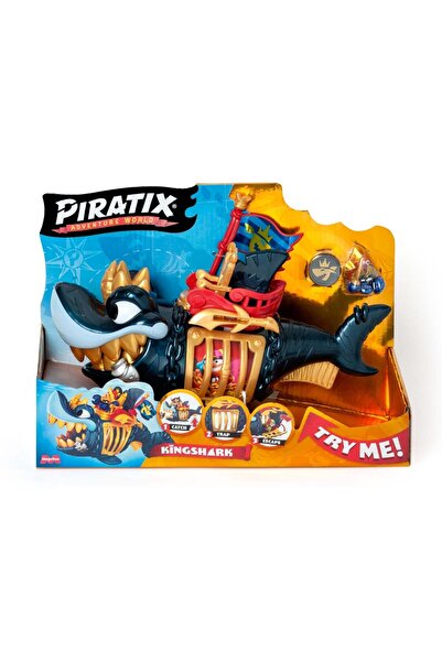 Piratix Set de joaca cu figurina, Piratix, King Shark Gold