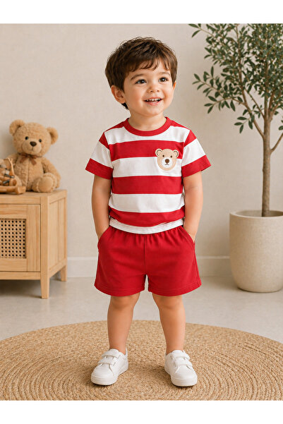 Melodikids Boy's T-Shirt Shorts Set Summer Cotton