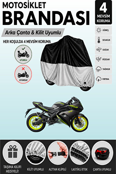Cemku Double Black Top - Gray Bottom, Rear Bag Compatible Yuki Taro Gp2 Motor...