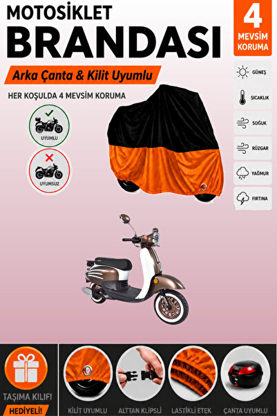 Cemku Double Black Top - Orange Bottom, Rear Bag Compatible Arora Dazzle 50 M...