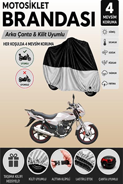 Cemku Double Black Top - Gray Bottom, Rear Bag Compatible King Motor Kr-150-G...