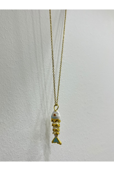 LUMI TAKI-SAAT Gold Colored Fish Necklace
