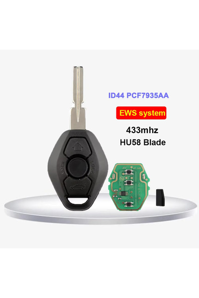 Choice10 HU58 433Mhz ID44 EWS Sytem ID44 Chip Remote Car Key For BMW E38 E39 ...
