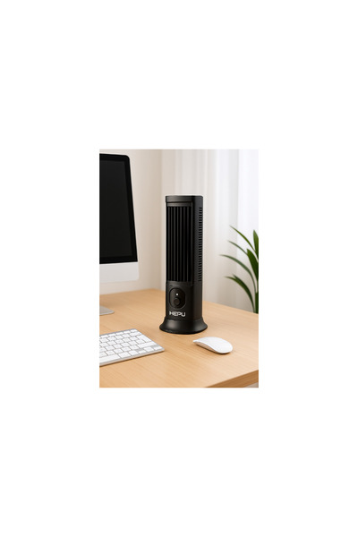 HEPU HP-F21 USB Şarjlı Sessiz Kule Tipi Masaüstü Mini Fan – 3 Kademeli