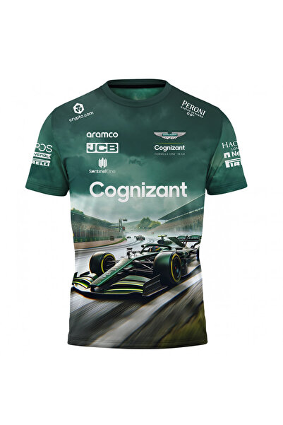 OEM Tricou barbati Aston Martin F1 , maneca scurta multicolor D119