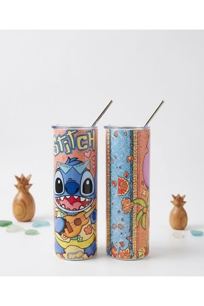HOLOL Stitch Character Insulated Thermal Cup 600ml Tumbler Cup Stich