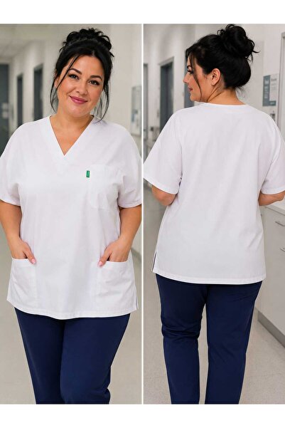 WOMEN White women's medical blouse