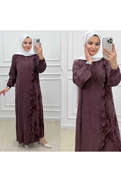 Marka All Silk Kupra Ruffle Detailed Hijab Dress
