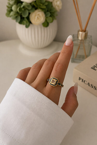 Jack Ferrero Adjustable Zircon Stone Women's Steel Ring