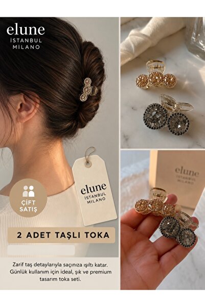 ELUNE İSTANBUL مجموعة مشابك ميلانو الحجرية