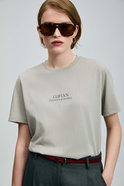 Lufian 121020030 Forest T-Shirt Kadın Tişört BEJ