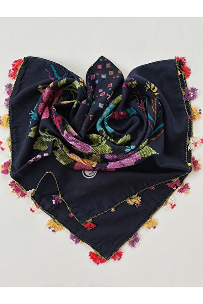 CENK YAZMA Navy Blue Handcrafted Needlework Embroidery/Needlework/Needlework ...