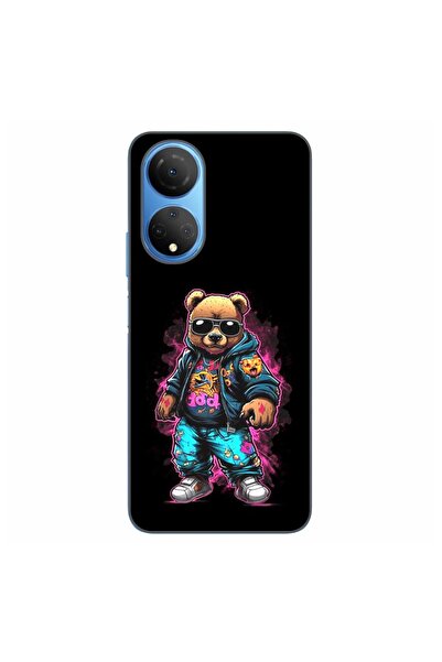 OEM Husa compatibila cu Honor X7 Silicon Gel Tpu Model Bear Cool Black