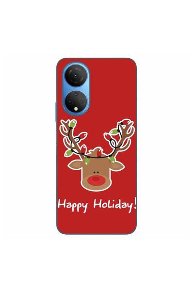 OEM Husa compatibila cu Honor X7 Silicon Gel Tpu Model Craciun Ren Happy Holiday