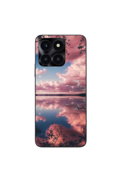 OEM Husa compatibila cu Honor X6a Silicon Gel Tpu Model Pink Clouds