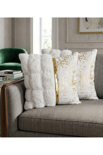 DAHABELLA LUXE HOME Luxury Set of 2 Velvet and Soft Plush Throw Pillow Covers...