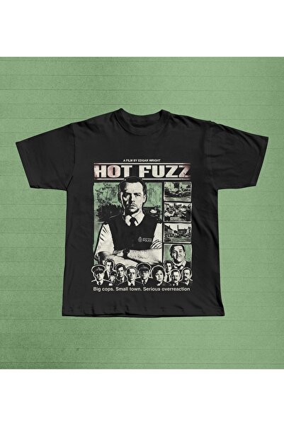 Grafftee Clothing Tricou oversize unisex cu imprimeu Hot Fuzz