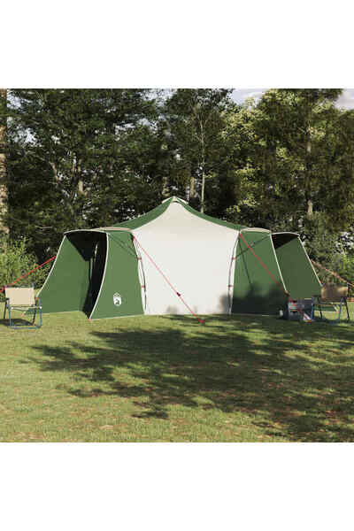 vidaxl Cort Tipi cu acoperis Verde 492 x 492 x 275 cm tafta