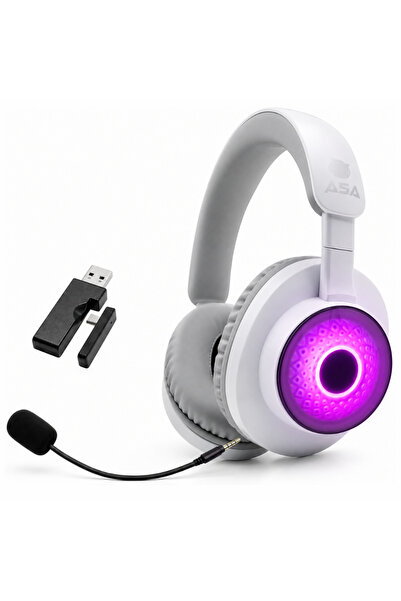 ASA SINGER X Wireless&Wired RGB Gaming Headset – 2.4GHz Passive Noise Cancell...