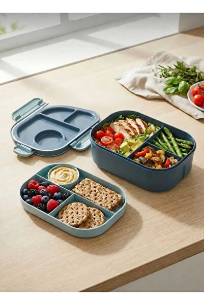 MİDAD Leak-Proof Bento Lunch Box with Compartments – Multi-Purpose Food Stora...