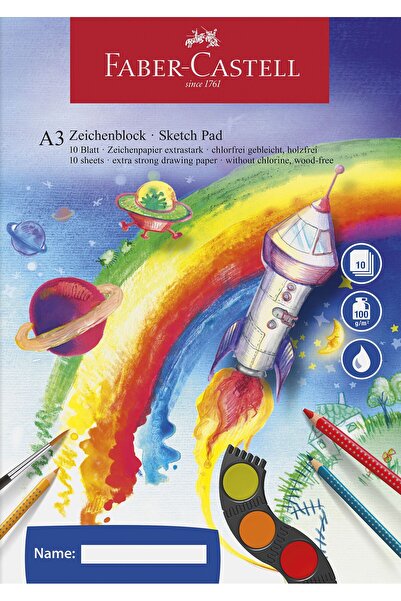 Faber Castell Μπλοκ Σχεδίου Α3 10 Φύλλα 100γρ/τ.μ. Φάμπερ-Καστέλ
