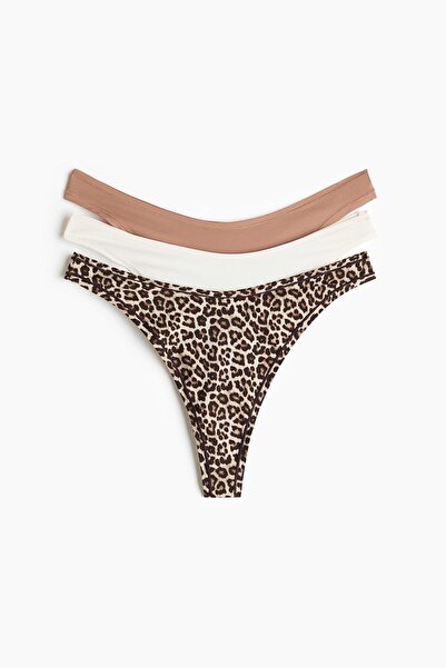 H&M 3'lü Mikrofiber Thong Külot