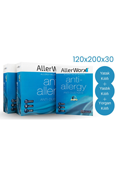 Allerworx Anti Toz Akarı Anti Alerjik Tek Kişilik Yatak Takımı 120x200x30