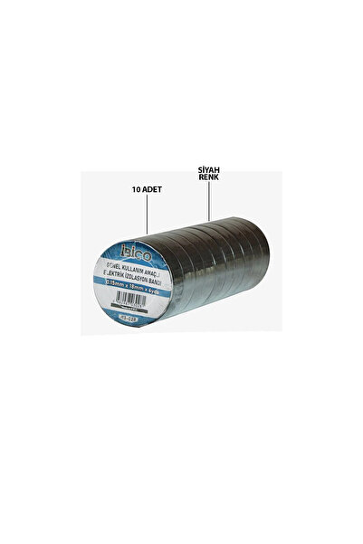Greathings İBİCO İ13-028 ( SİYAH ) İZOLASYON ELEKTRİK BANTI ( 0.15MM X 18MM )...