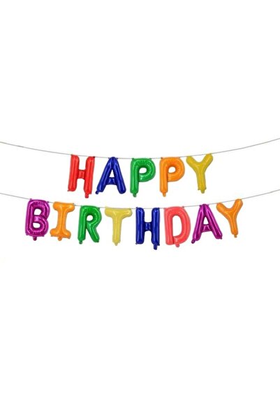 Mirific Party Set of 13 Foil Balloons Blue Happy Birthday