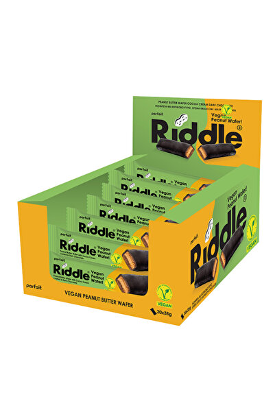 Riddle Baket Riddle Wafer Vegan Peanut Butter & Cocoa Cream 20 Pieces X 35g