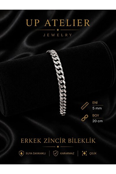 Up Atelier Men's Gourmet Model Stainless Steel Bracelet