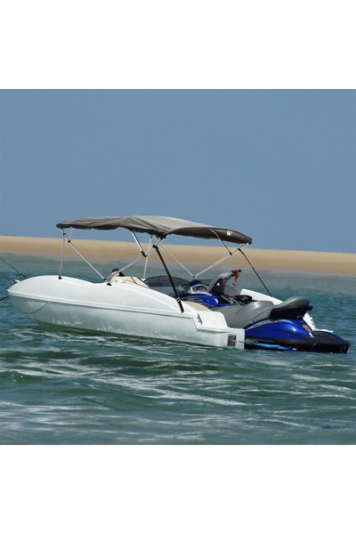 vidaxl Parasolar Bimini 4 arcuri pereți din plasă 243x(200-213)x137 cm