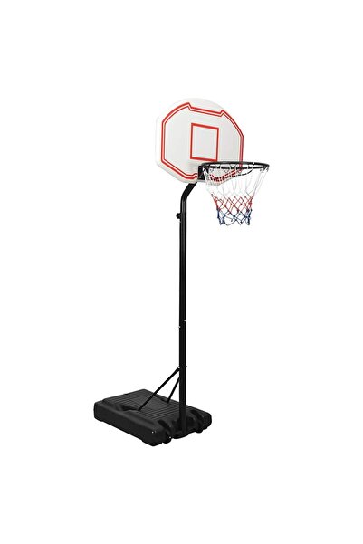 vidaxl Suport pentru coș de baschet, alb, 237-307 cm, polietilenă