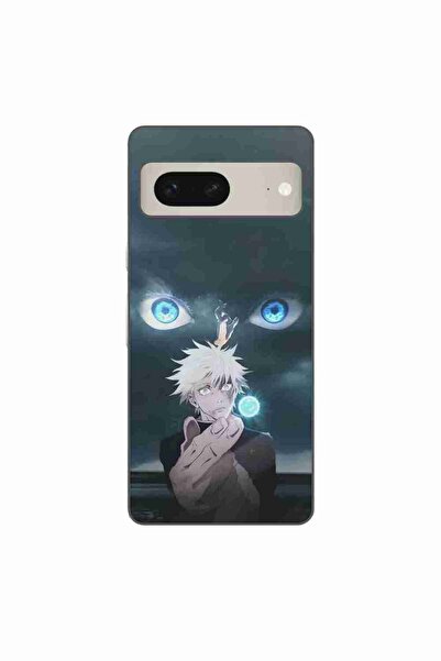 OEM Калъф, съвместим с Google Pixel 7, силиконов гел TPU, с шарка Джуджуцу Ка...