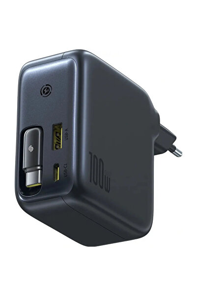 Baseus Încărcător de perete EnerCore CJ11 100W cu 2x USB-C și 1x USB-A, cu ca...