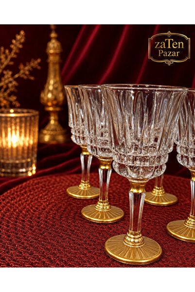 zaTen Pazar Diamantas 6-Piece Gilded Coffee Cup Set-90Cc