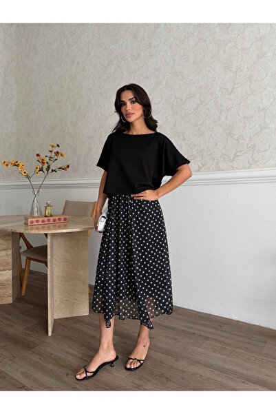 Royteks Fashion Kadın Kayık Yaka Ve Asimetrik Kullanılabilir Rahat Bluz Ve As...