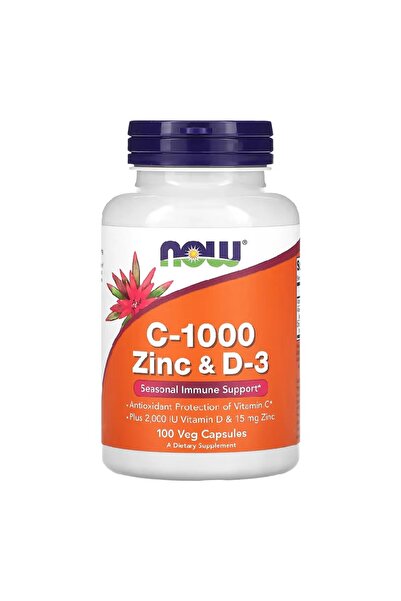 Now Foods Vitamina C-1000, Zinc si D-3, 100 capsule,