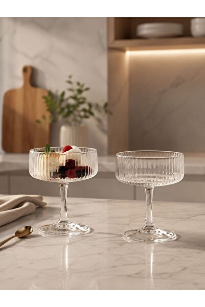 balsa group Mrk Model 2-Piece Glass Ice Cream & Magnolia Bowl