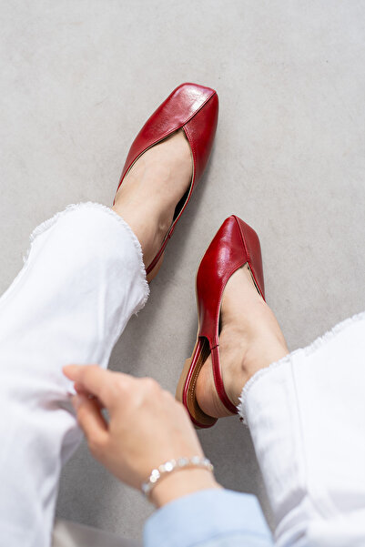 Vaghessa Shoes Vaghessa Lumira kadın ayakkabı babet slingback Babet arka açık...