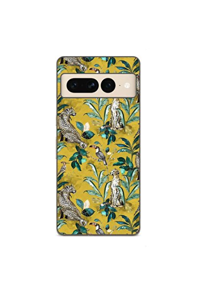 OEM Husa compatibila cu Google Pixel 8 Pro Silicon Gel Tpu Model Yellow Jungl...