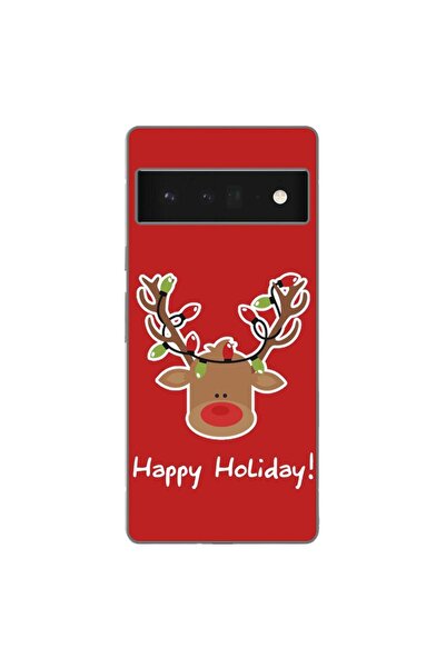 OEM Husa compatibila cu Google Pixel 6 Pro Silicon Gel Tpu Model Craciun Ren ...