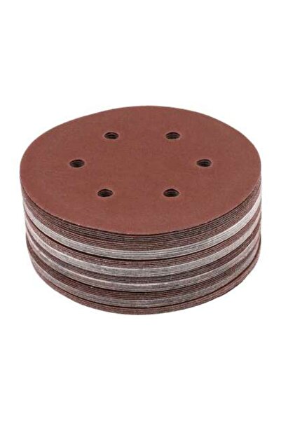yato Set 50 Discuri Abrazive Velcro, 150Mm, 6 Găuri, P150