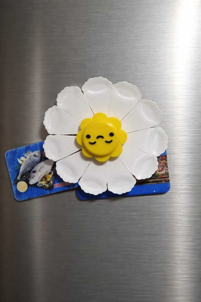 Alse3D Papatya Buzdolabı Poşet Tutucu Magnet