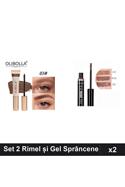 OLİBOLLA Set 2 Produse Sprâncene - Rimel Auburn + Gel Mascara Ruby Rose